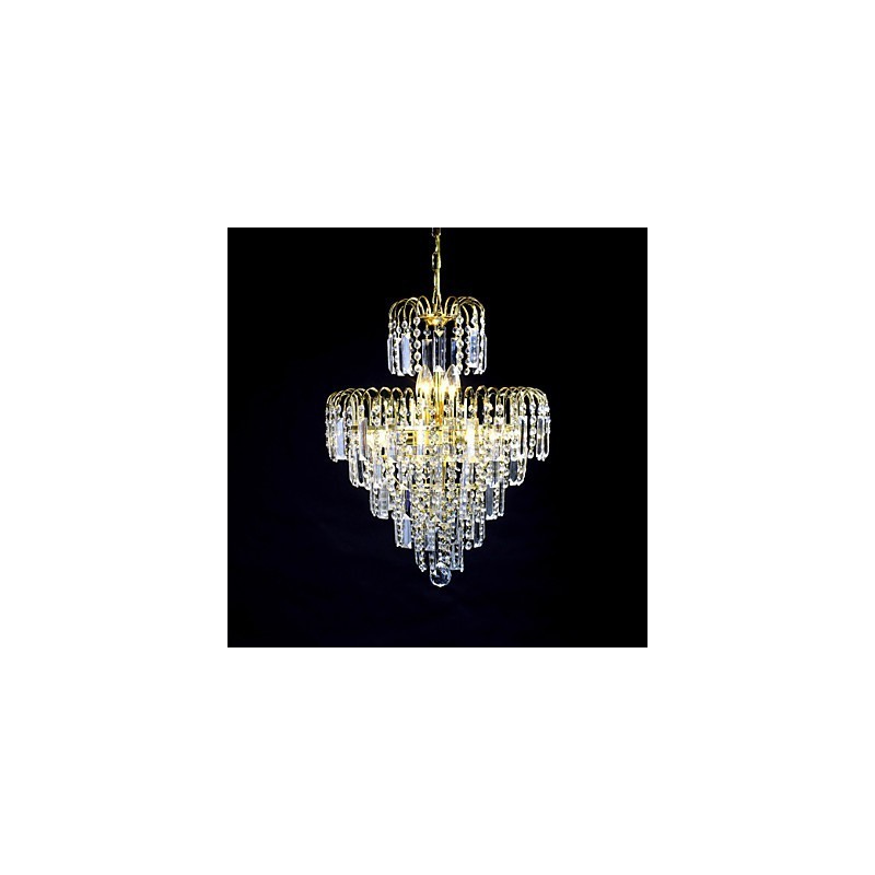Lampadario a corona in cristallo 6 luci stile europeo