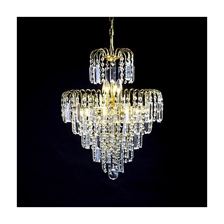 Lampadario a corona in cristallo 6 luci stile europeo