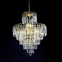 Lampadario a corona in cristallo 6 luci stile europeo