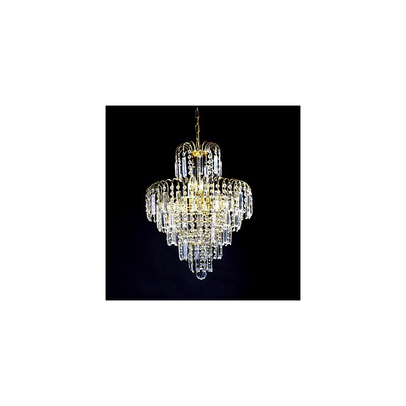 Lampadario a corona in cristallo 6 luci stile europeo