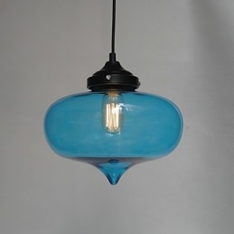 Lampada a sospensione Bubble Design 1 luce con paralume trasparente