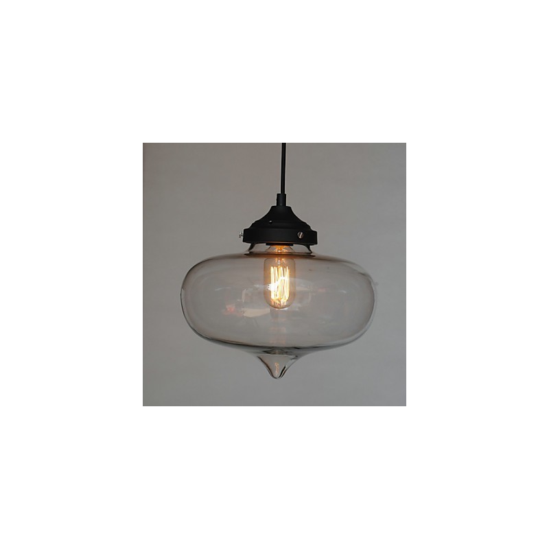 Lampada a sospensione Bubble Design 1 luce con paralume trasparente