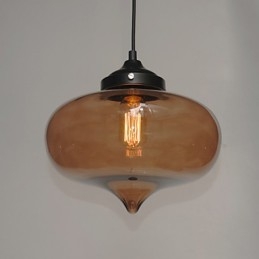 Lampada a sospensione Bubble Design 1 luce con paralume trasparente