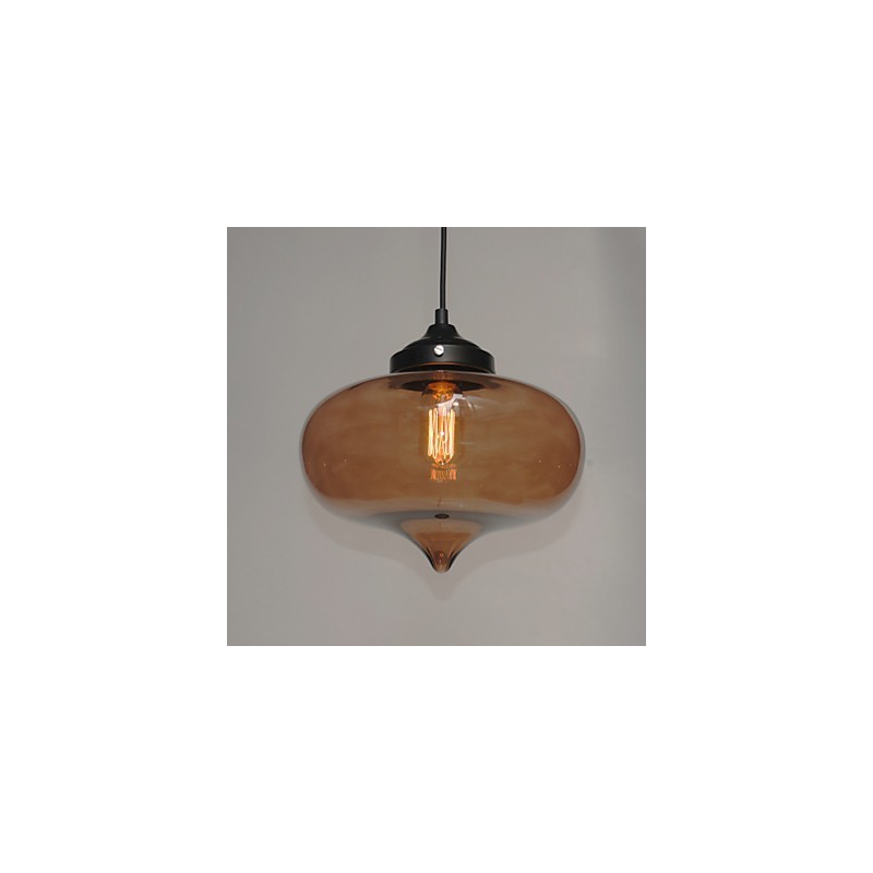Lampada a sospensione Bubble Design 1 luce con paralume trasparente
