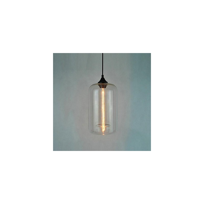 Lampada a sospensione a bottiglia minimalista in ferro verniciato 1 luce