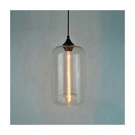 Lampada a sospensione a bottiglia minimalista in ferro verniciato 1 luce