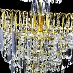 Lampadario a corona in cristallo 6 luci stile europeo