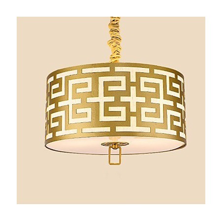 Lampada a sospensione stile cinese moderna semplice dorata 45 cm