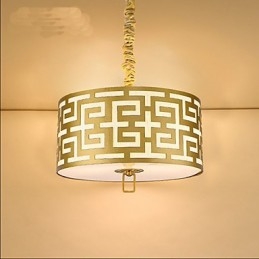Lampada a sospensione stile cinese moderna semplice dorata 45 cm