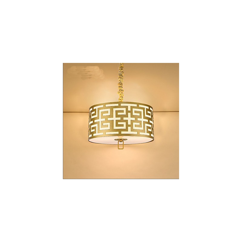 Lampada a sospensione stile cinese moderna semplice dorata 45 cm