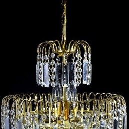 Lampadario a corona in cristallo 6 luci stile europeo