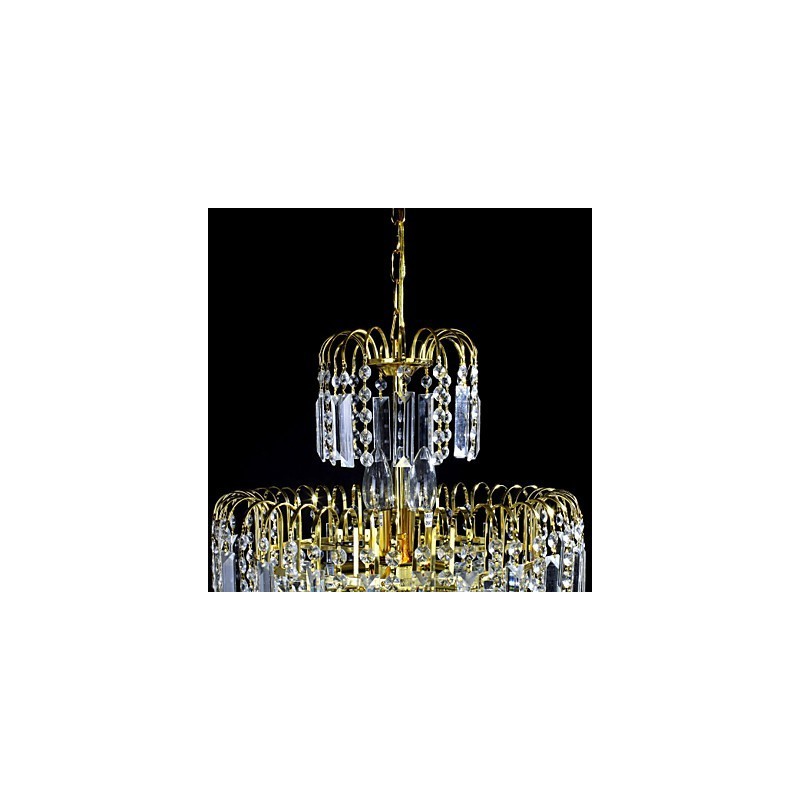 Lampadario a corona in cristallo 6 luci stile europeo