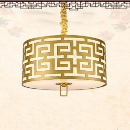 Lampada a sospensione stile cinese moderna semplice dorata 45 cm