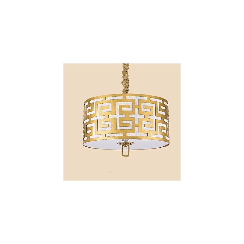 Lampada a sospensione stile cinese moderna semplice dorata 45 cm