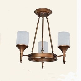 Lampadario a sospensione retrò in ferro battuto pastorale