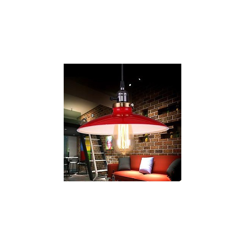 Lampada a sospensione industriale americana loft in metallo nero
