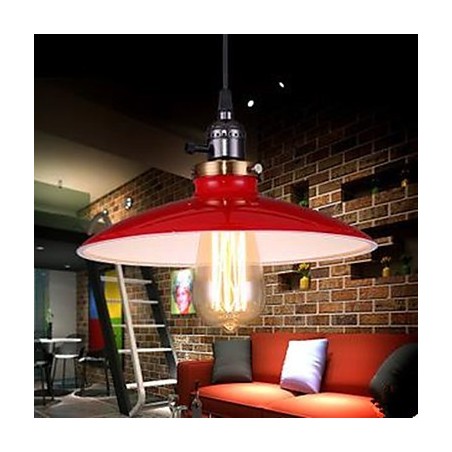 Lampada a sospensione industriale americana loft in metallo nero