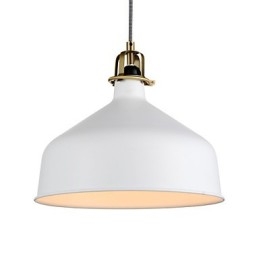Lampada a sospensione moderna mini bianca con dettagli dorati