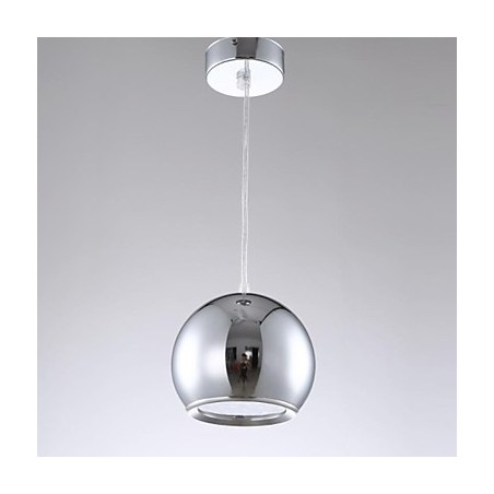 Lampada a sospensione LED arancione forma globo galvanizzata