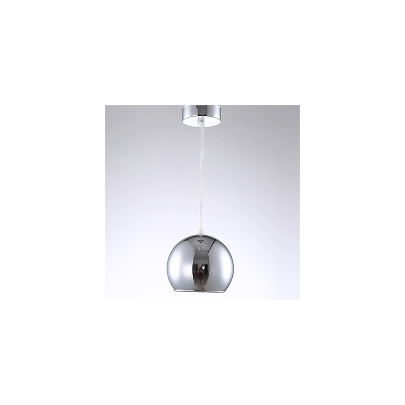 Lampada a sospensione LED arancione forma globo galvanizzata