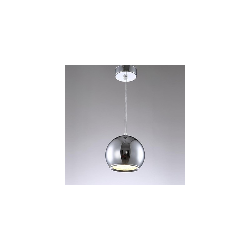 Lampada a sospensione LED arancione forma globo galvanizzata