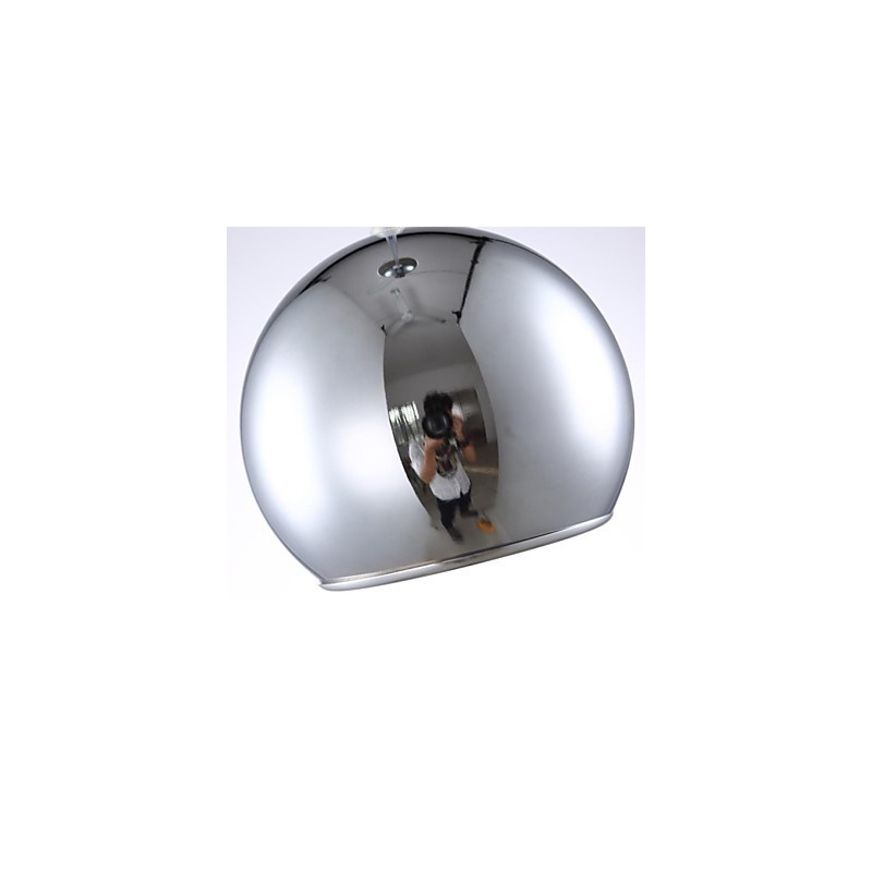 Lampada a sospensione LED arancione forma globo galvanizzata