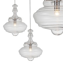 Lampada a sospensione moderna 1 luce in vetro trasparente