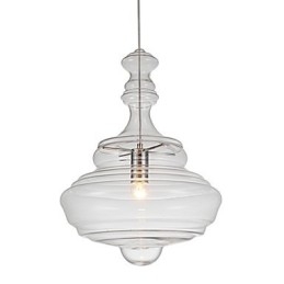 Lampada a sospensione moderna 1 luce in vetro trasparente