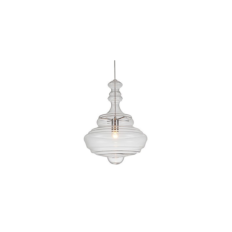 Lampada a sospensione moderna 1 luce in vetro trasparente
