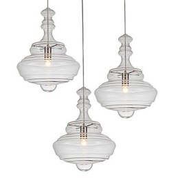 Lampada a sospensione moderna 1 luce in vetro trasparente