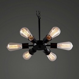 Lampadario a sospensione retrò Edison oro 8 luci E26/E27