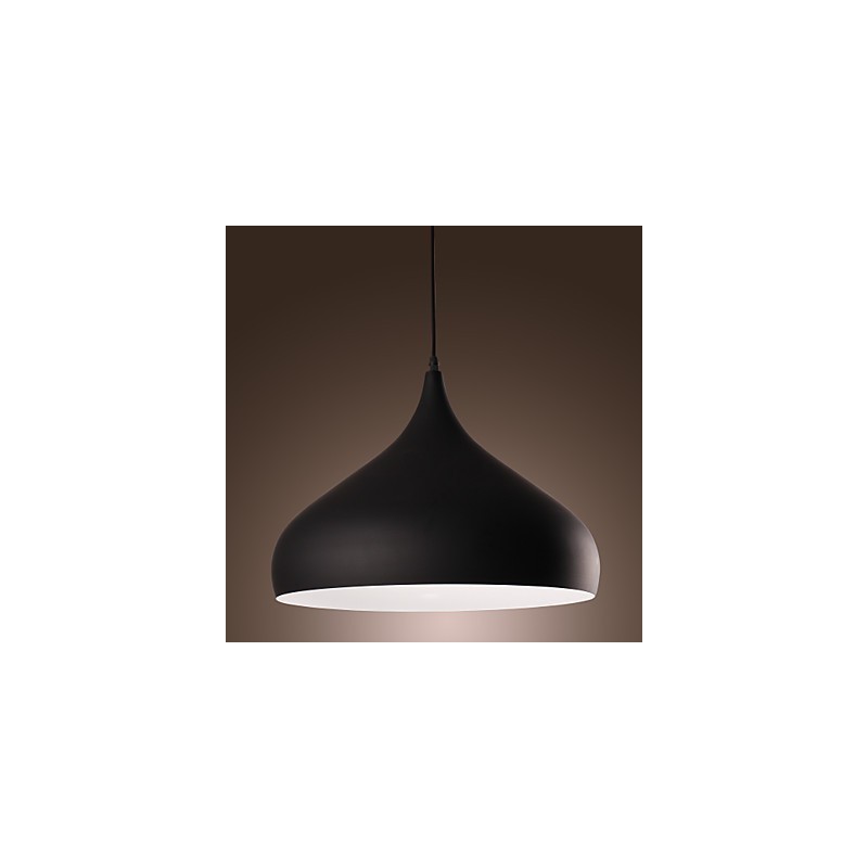 Lampada a sospensione retrò moderna con paralume a ciotola mini viola e nero