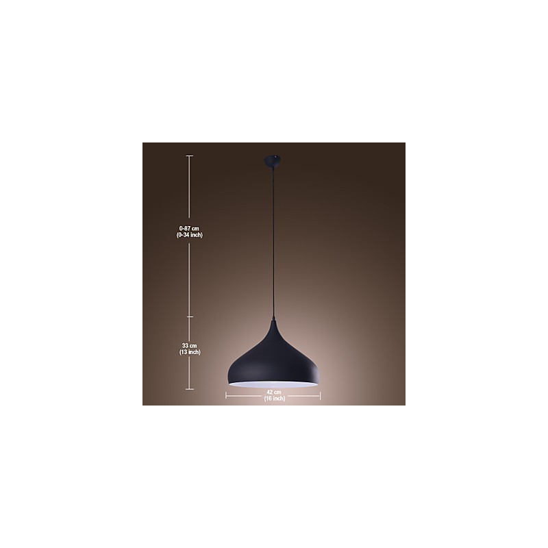 Lampada a sospensione retrò moderna con paralume a ciotola mini viola e nero