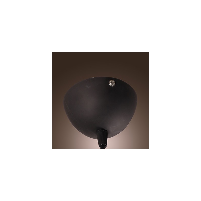 Lampada a sospensione retrò moderna con paralume a ciotola mini viola e nero