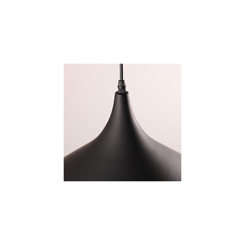 Lampada a sospensione retrò moderna con paralume a ciotola mini viola e nero