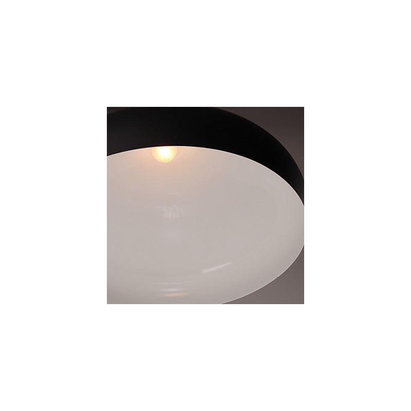 Lampada a sospensione retrò moderna con paralume a ciotola mini viola e nero