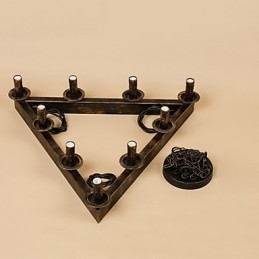Lampada a sospensione retrò in metallo, 10 luci E12/E14, regolabile, 590 mm