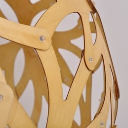 Lampada a sospensione in bambù e legno stile country retrò 3 lampadine E26/E27 40 cm