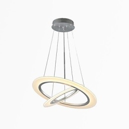 Lampada a sospensione LED in acrilico con 2 anelli