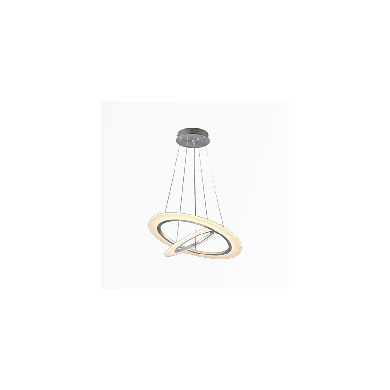 Lampada a sospensione LED in acrilico con 2 anelli