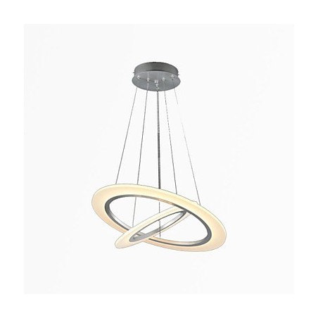 Lampada a sospensione LED in acrilico con 2 anelli