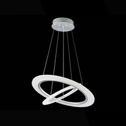 Lampada a sospensione LED in acrilico con 2 anelli