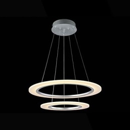 Lampada a sospensione LED in acrilico con 2 anelli