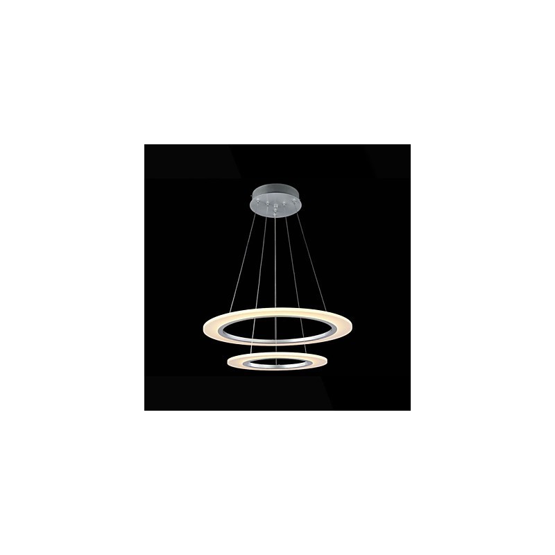 Lampada a sospensione LED in acrilico con 2 anelli
