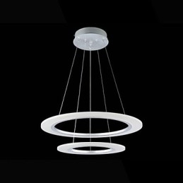 Lampada a sospensione LED in acrilico con 2 anelli