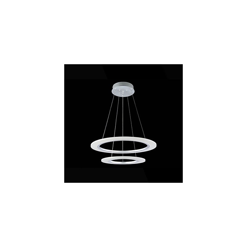 Lampada a sospensione LED in acrilico con 2 anelli