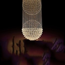 Lampadario moderno in cristallo trasparente con 12 luci, baldacchino argento