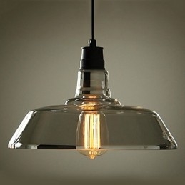 Lampada a sospensione vintage argentata elettrolitica con paralume in vetro