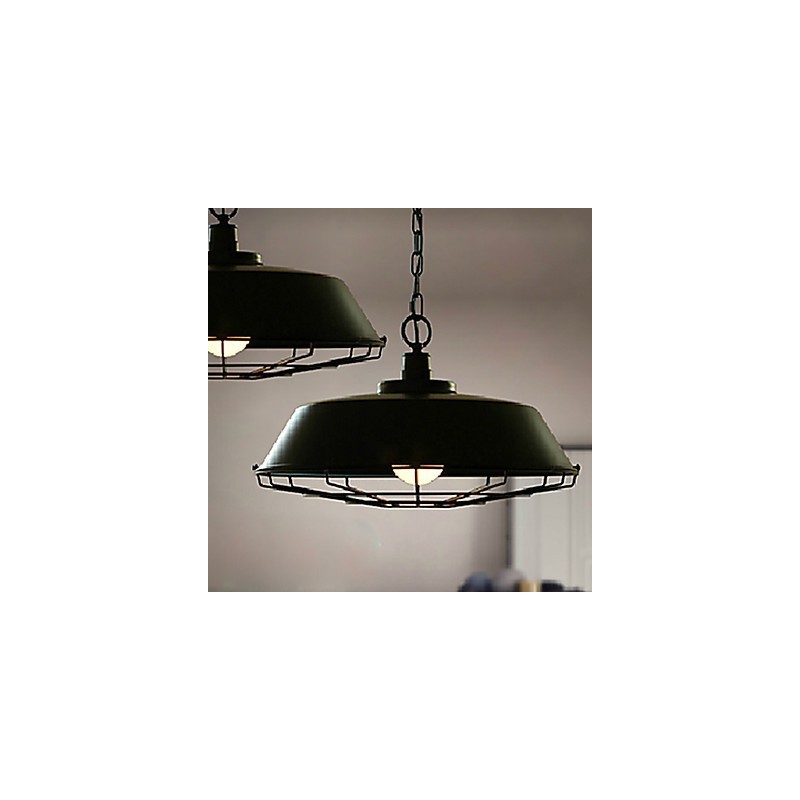 Lampada a sospensione in ferro battuto a testa singola, stile retrò vintage
