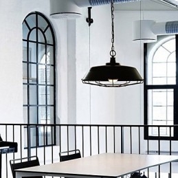 Lampada a sospensione in ferro battuto a testa singola, stile retrò vintage